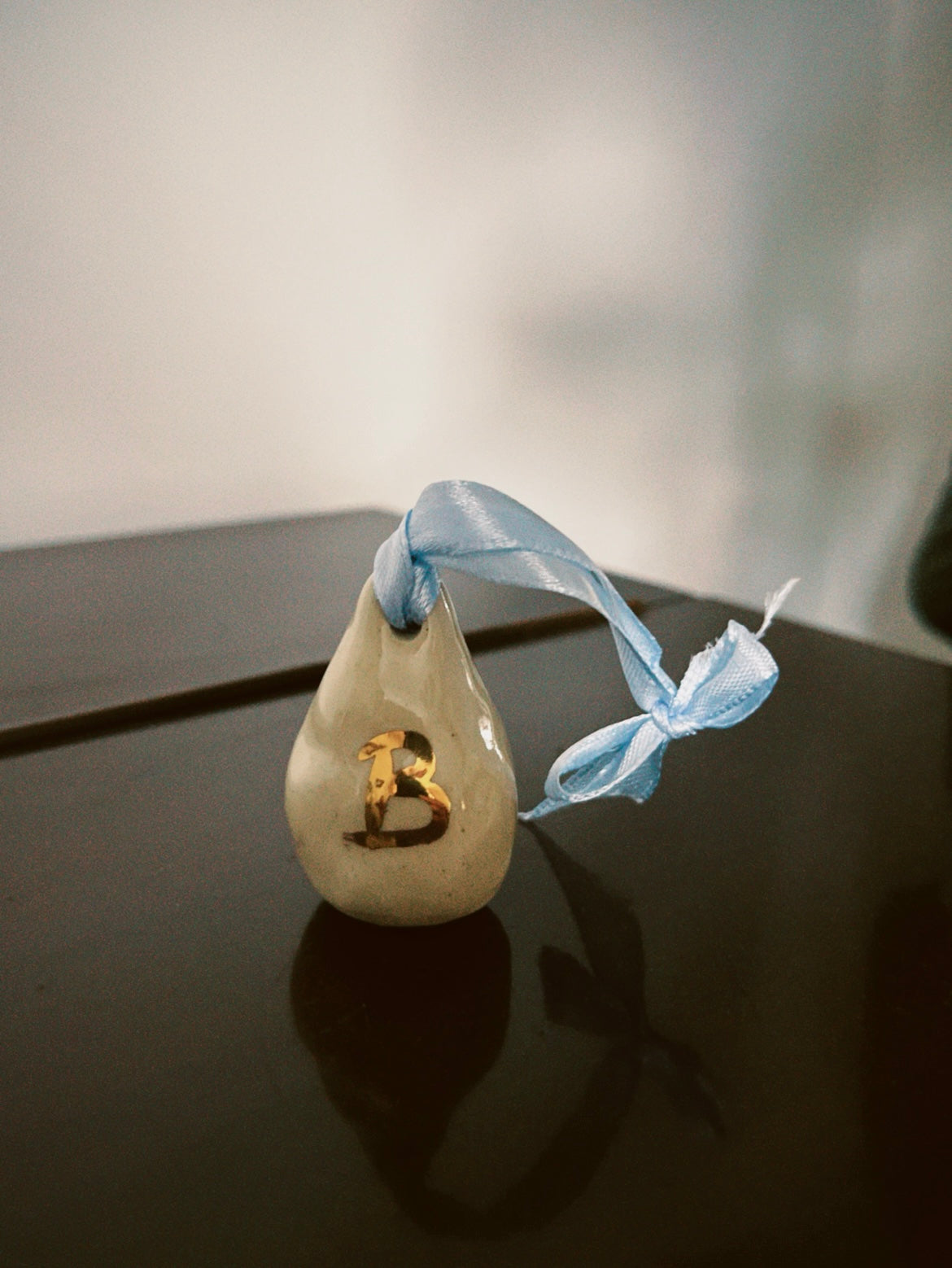 Baubles with Gold Lustre Letter