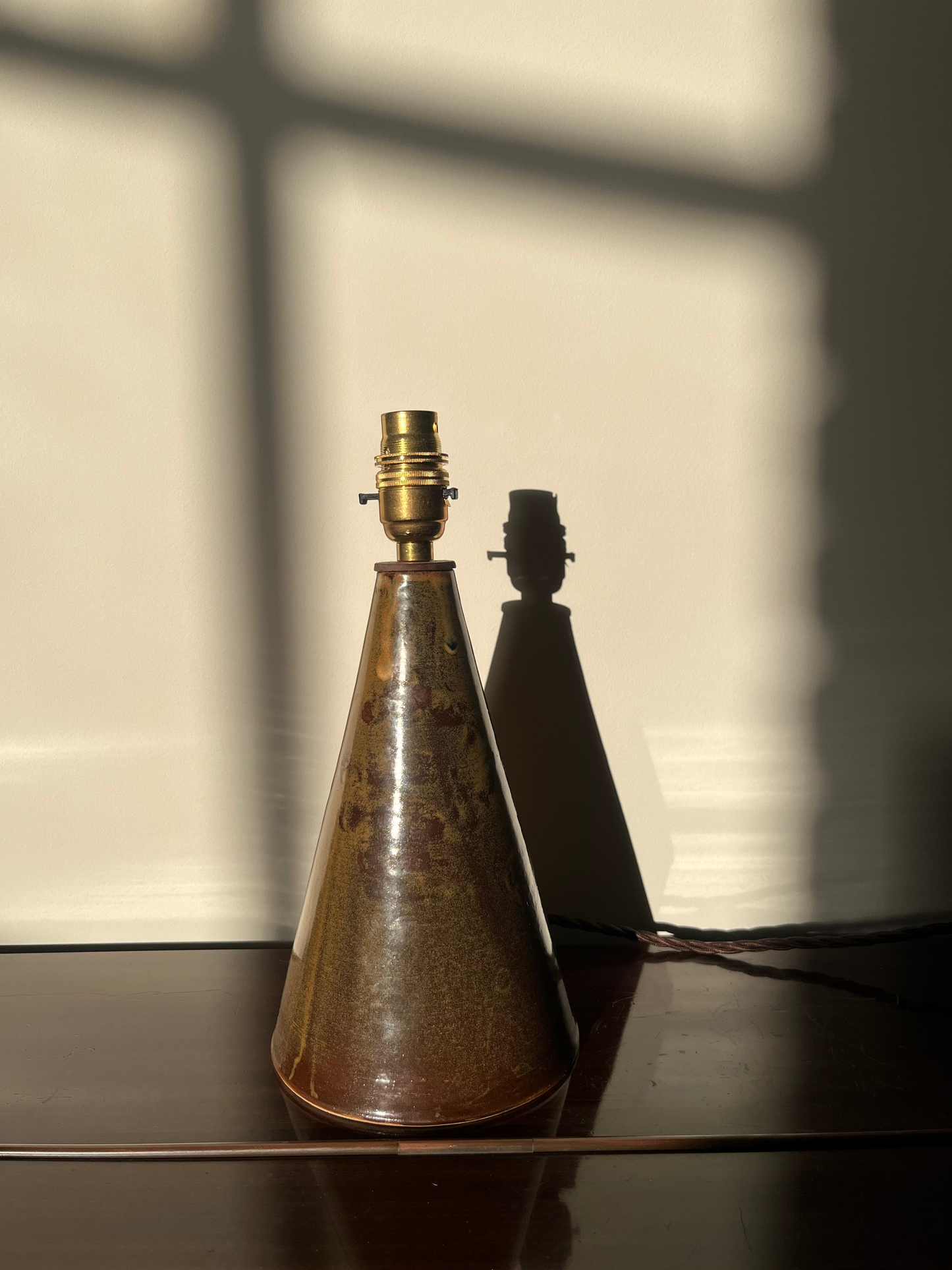 Angular Table Lamp with Porcelain Shade